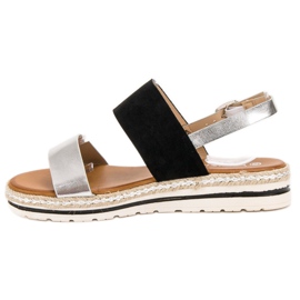 SHELOVET Sandales confortables noir gris 1