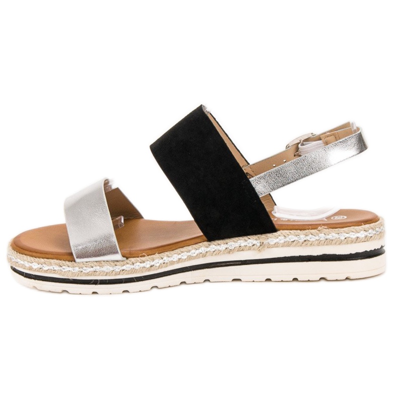 SHELOVET Sandales confortables noir gris 1