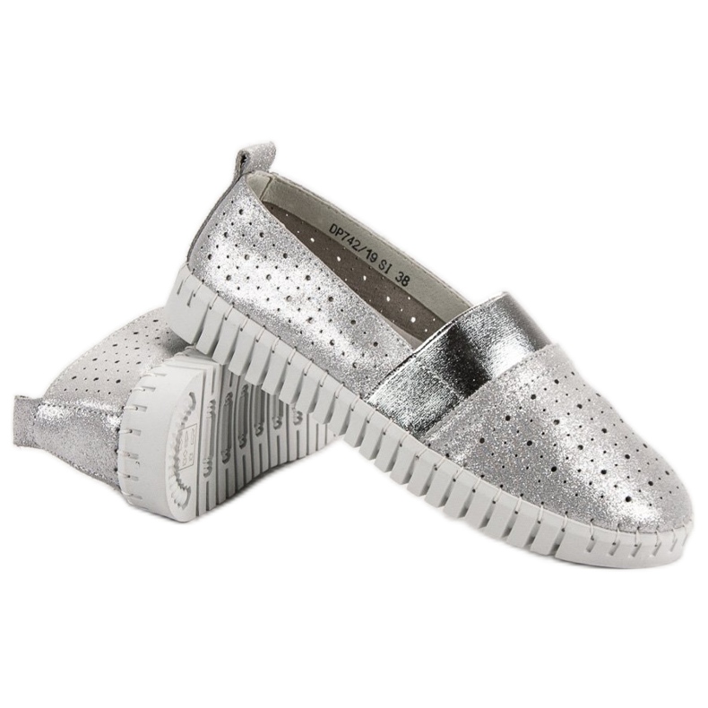Filippo Chaussures à enfiler à paillettes gris 1