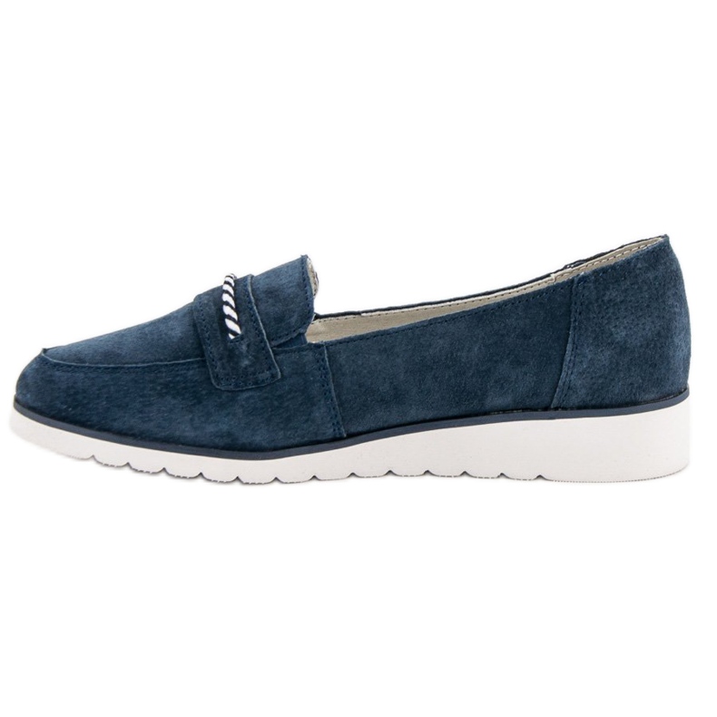 Filippo Mocassins en cuir bleu 1