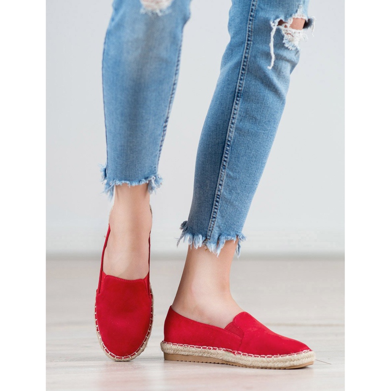 Primavera Espadrilles en daim rouge 1