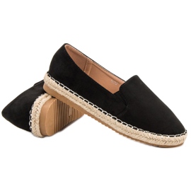 Primavera Espadrilles en daim le noir 2