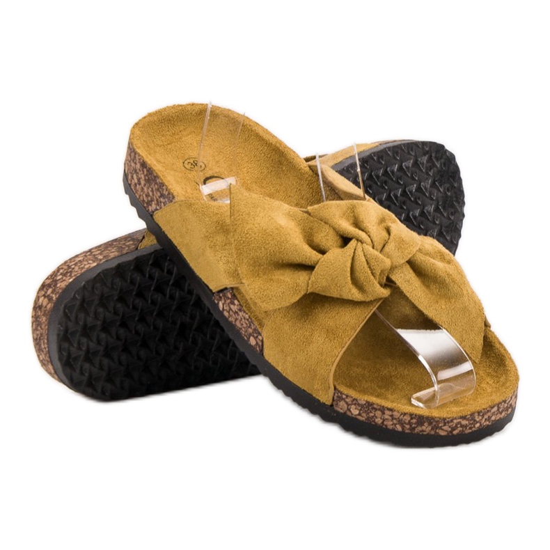 Cm Paris Pantoufles de Suèdes jaune 2