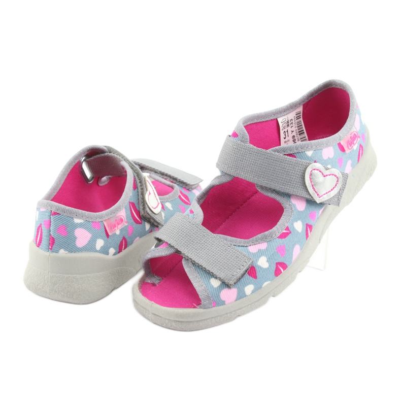 Chaussures pour enfants Befado 969Y133 rose gris 4
