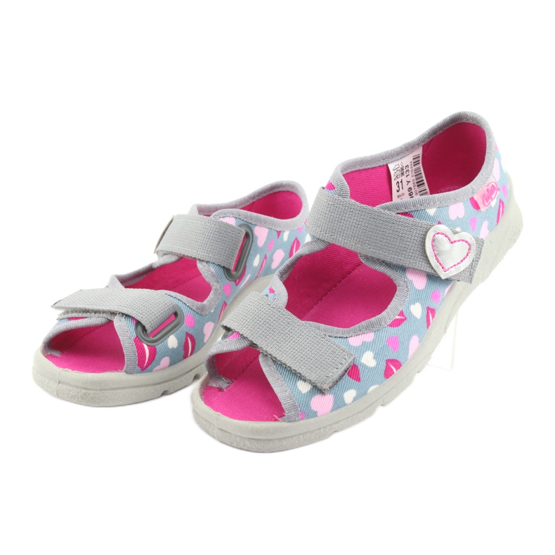 Chaussures pour enfants Befado 969Y133 rose gris 3