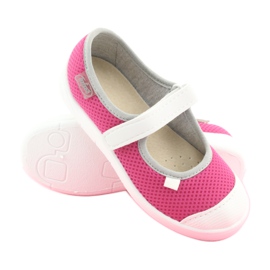 Chaussures enfant Befado 208X037 blanche rose 2