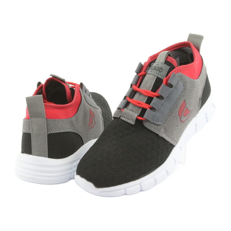 Chaussures de sport pour enfants Befado 516Y037 noir rouge gris 3