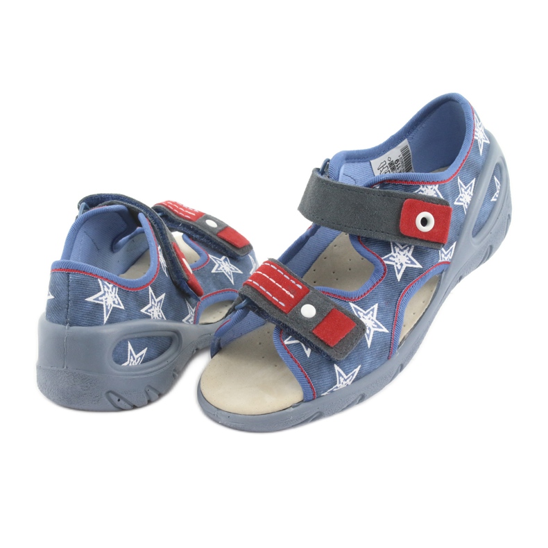 Befado chaussures pour enfants pu 065X119 blanc rouge bleu 4