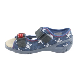Befado chaussures pour enfants pu 065X119 blanc rouge bleu 2
