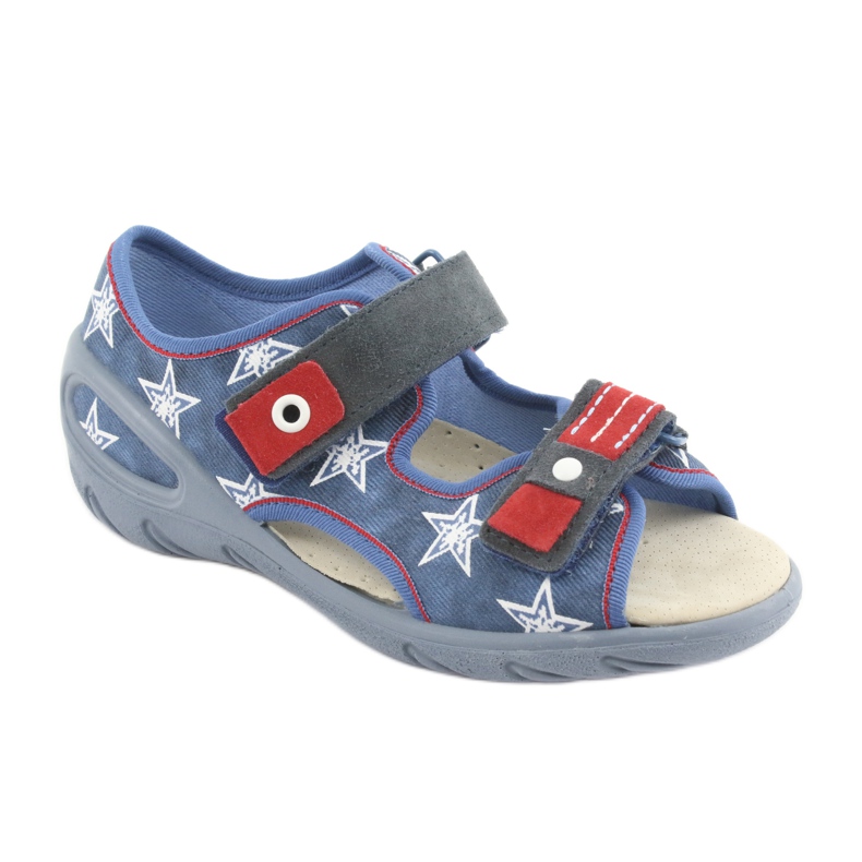 Befado chaussures pour enfants pu 065X119 blanc rouge bleu 1