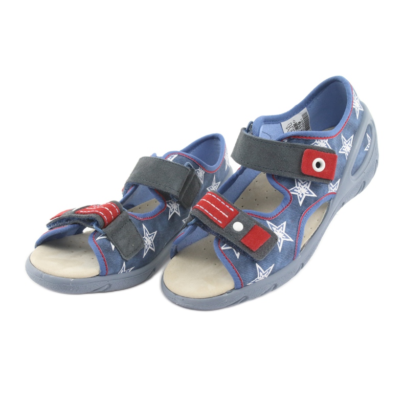 Befado chaussures pour enfants pu 065X119 blanc rouge bleu 3