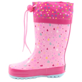 American Club Bottes de pluie bébé chaton américain bleu rose 2