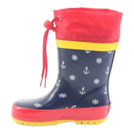American Club Bottes de pluie pour enfants American Pirat rouge bleu marine 2