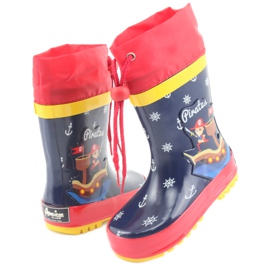 American Club Bottes de pluie pour enfants American Pirat rouge bleu marin 4