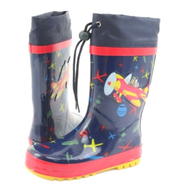 American Club Bottes de pluie pour enfants American SamoLot rouge bleu marin 4
