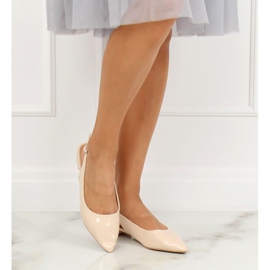 Ballerines beiges à talons ouverts LL-178 Beige 3