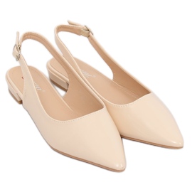Ballerines beiges à talons ouverts LL-178 Beige 2