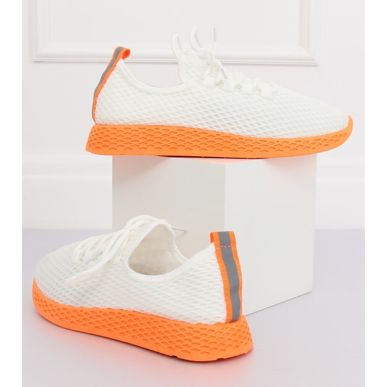 Chaussures de sport orange et blanches NB283 Fluorescence Orange 1