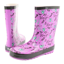 American Club bottes coeur américaines le noir violet vert 4