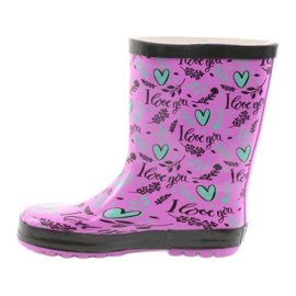 American Club bottes coeur américaines le noir violet vert 2