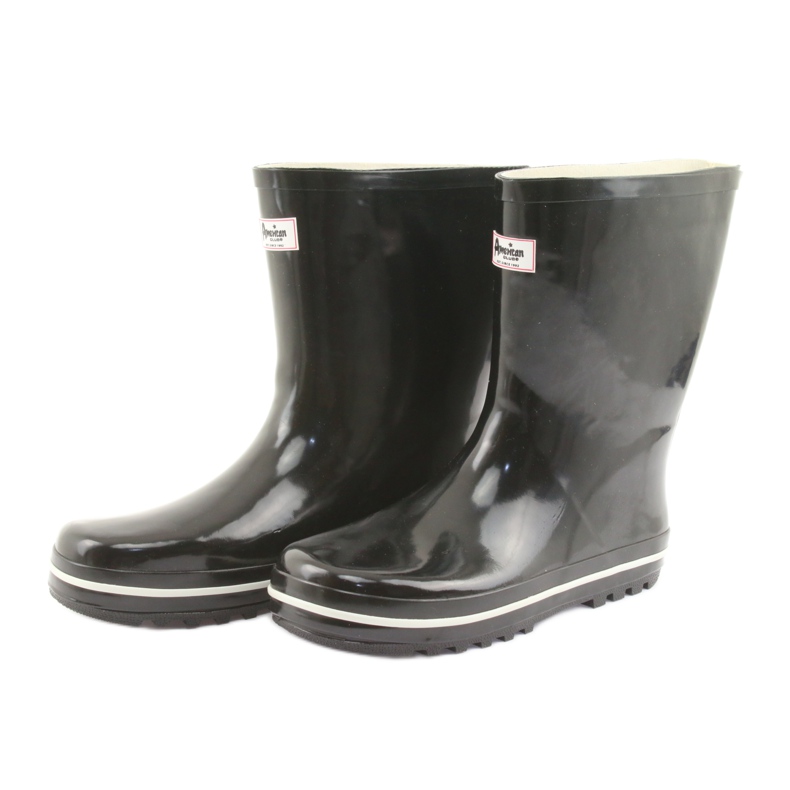 Galoches noires non isolées American Club blanche le noir 3