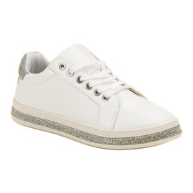 SDS Chaussures de sport avec zircone cubique blanc 1
