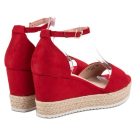 Sweet Shoes Sandales espadrilles rouge 1 Sweet Shoes Sandales espadrilles rouge 1