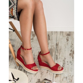 Sweet Shoes Sandales espadrilles rouge 2