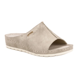 Goodin Chaussons dorés brun jaune 3