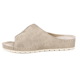 Goodin Chaussons dorés brun jaune 4
