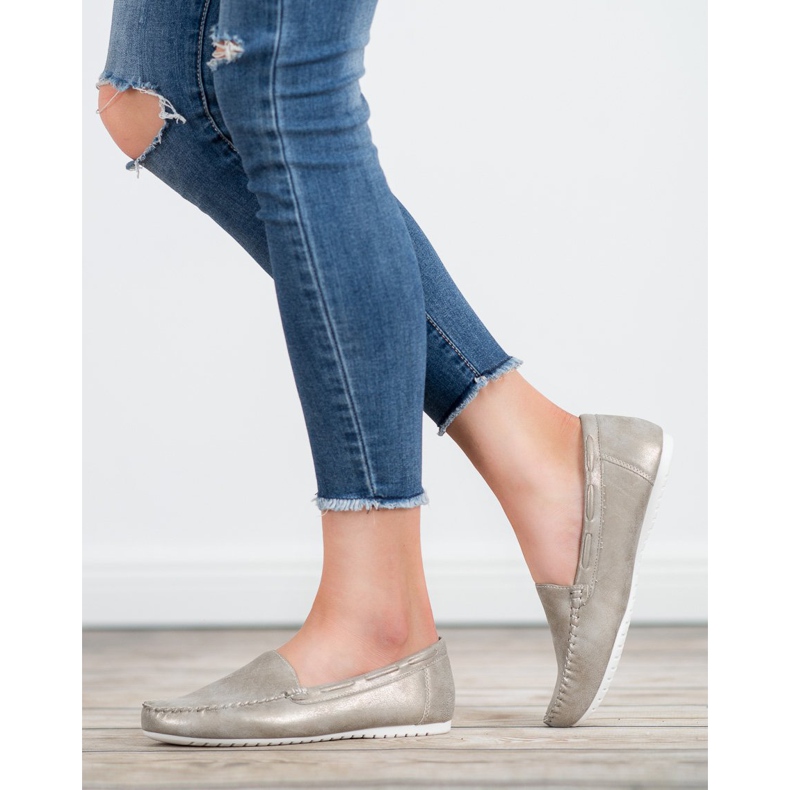 Goodin Mocassins confortables gris 1