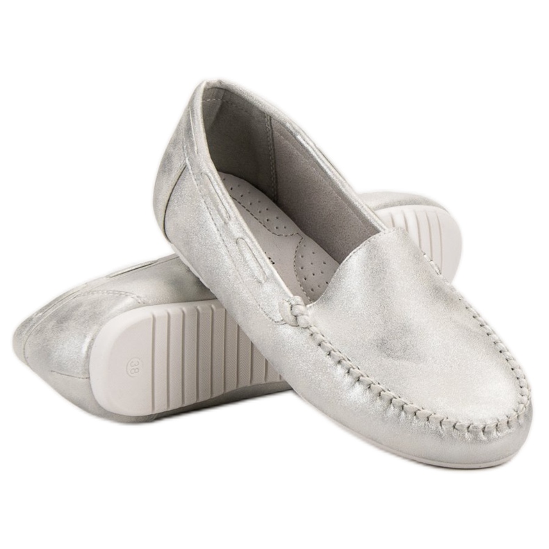 Goodin Mocassins confortables gris 1
