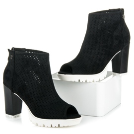 Vices Bottes à bout ouvert ajouré le noir 6