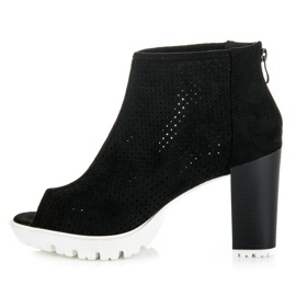 Vices Bottes à bout ouvert ajouré le noir 4