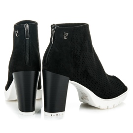Vices Bottes à bout ouvert ajouré le noir 5