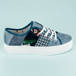 Kylie Baskets pour femmes sur la plateforme bleu 2