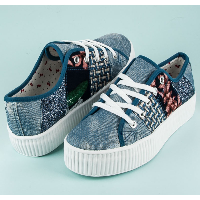 Kylie Baskets pour femmes sur la plateforme bleu 1 Kylie Baskets pour femmes sur la plateforme bleu 1