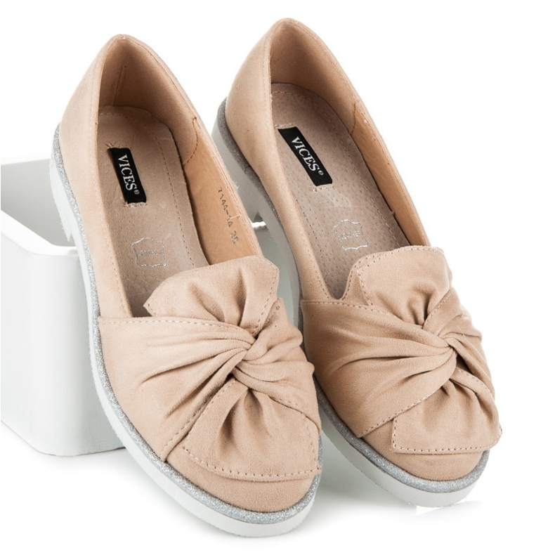 Vices Chaussures en daim avec décorations scintillantes brun 2