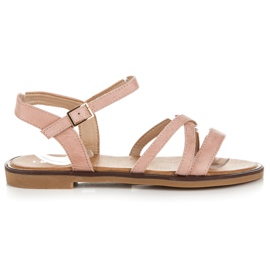 Ch. Creation Sandales en daim rose 2