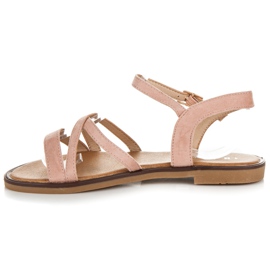 Ch. Creation Sandales en daim rose 4