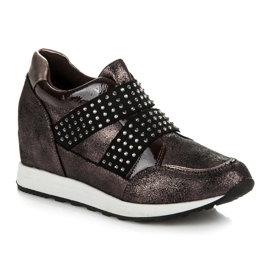 Kylie Baskets compensées Rock brun 1