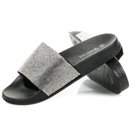 Queen Vivi Pantoufles Avec Cristaux noir 1