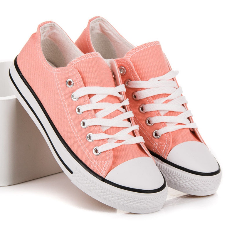 Baskets poudrées rouge 2