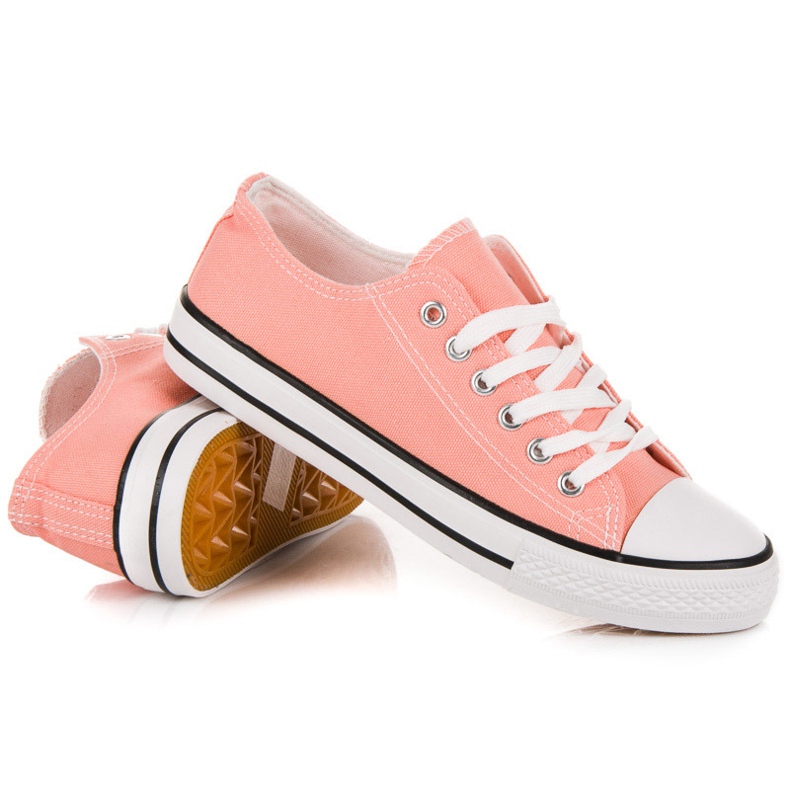 Baskets poudrées rouge 1