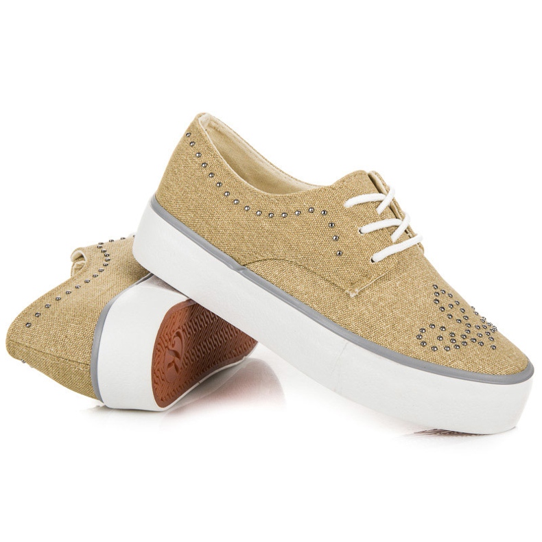 Kylie Baskets Avec Cristaux brun 2