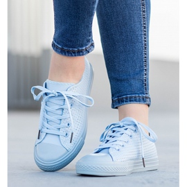 Kylie Baskets Ajourées Sur La Reliure bleu 6