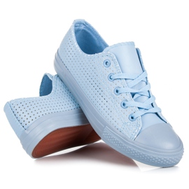 Kylie Baskets Ajourées Sur La Reliure bleu 2
