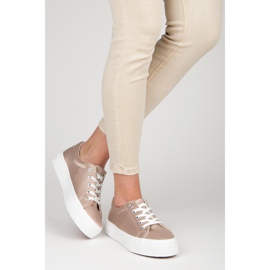 Kylie Baskets en satin sur la plate-forme jaune 6