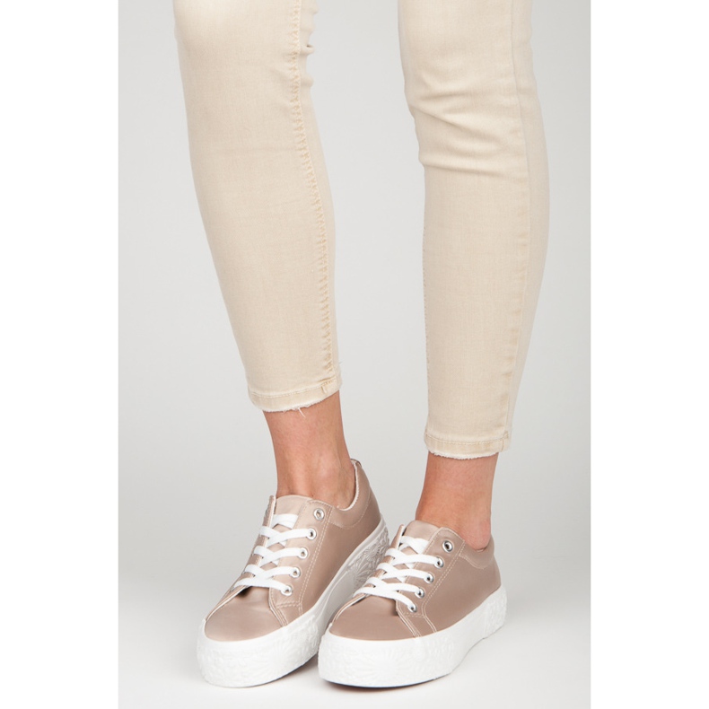 Kylie Baskets en satin sur la plate-forme jaune 1