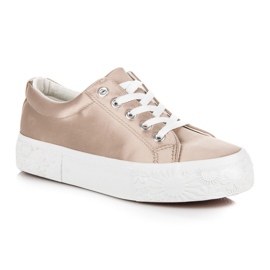 Kylie Baskets en satin sur la plate-forme jaune 2
